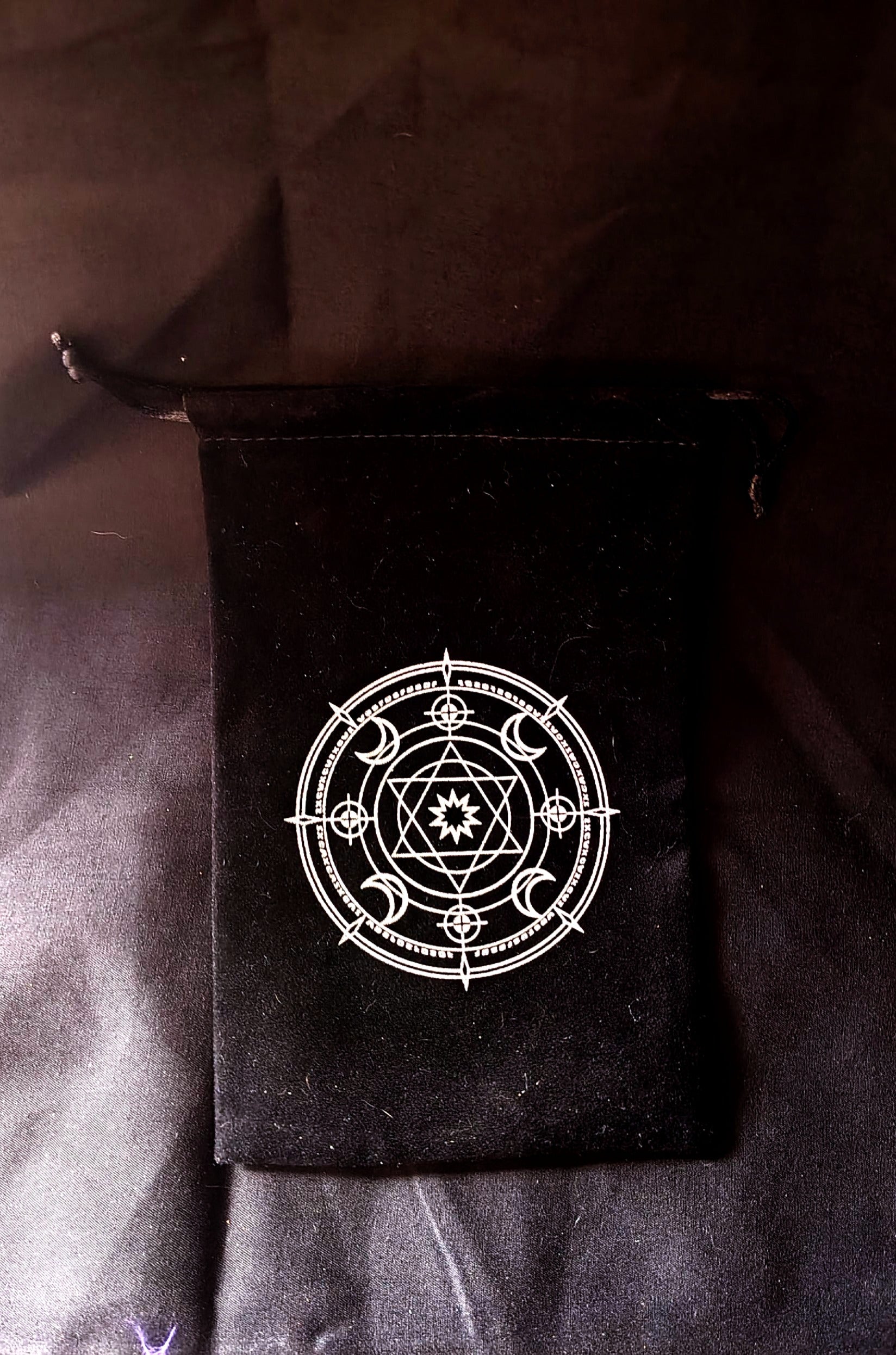 Black Decorative Tarot Card Pouch – House Of Luna Metaphysical